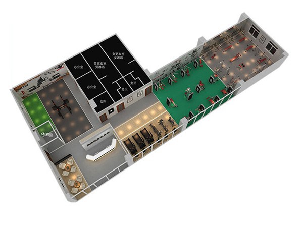 800平方健身房配置方案-广西今年会jinnianhui体育健身器材有限公司