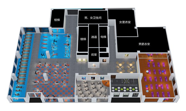 1500平方健身房配置方案-广西今年会jinnianhui体育健身器材有限公司